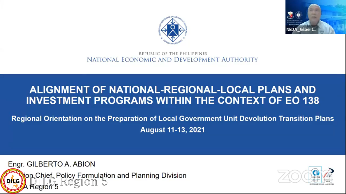 Regional Orientation on the Preparation of LGU Devolution Transition ...
